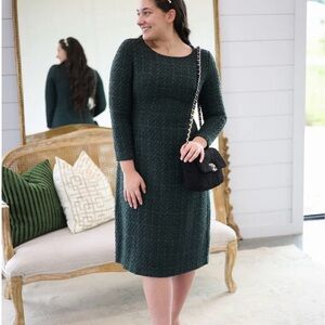 Dainty Jewells Forest Green Long Sleeve Dress